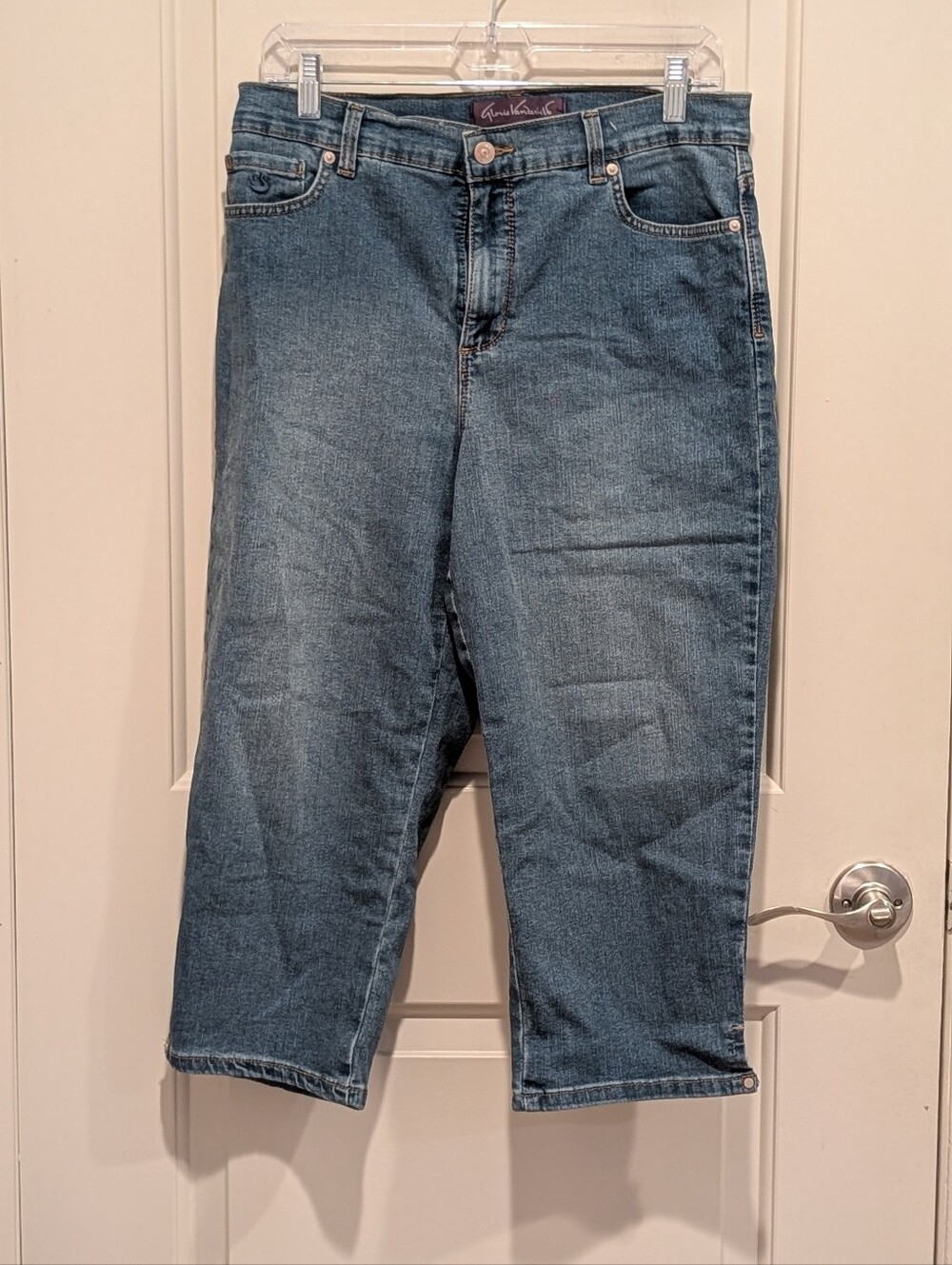 Gloria Vanderbilt Cropped Denim Jeans Medium Blue Size 10